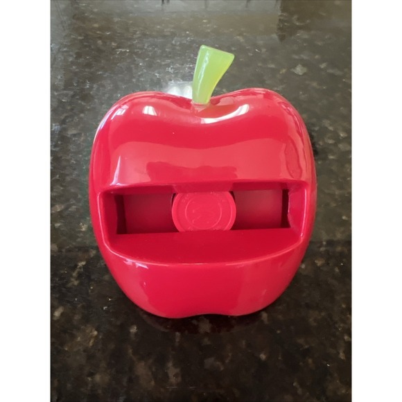 Post‎ It Pop Up Note Dispenser Red Apple Shaped Weighted By 3M Teacher Classroom - Picture 1 of 4